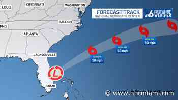 Tropical System Passes South Florida Leaving Heavy Rain, Now in Atlantic