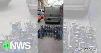 Tientallen flessen lachgas gevonden in Nederlandse bestelwagen in Mechelen - VRT NWS
