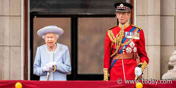 Who was the man on the balcony with Queen Elizabeth during Trooping the Color?
