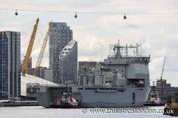 Royal Navy ship berths in Greenwich for Queen’s Platinum Jubilee
