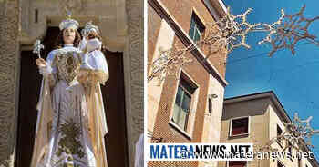 Matera, per la Festa della Bruna inizia ufficialmente il conto alla rovescia: ecco le foto delle prime luminarie installate - Matera News