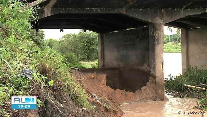 Ponte sobre o rio Mundaú em Satuba, AL, é interditada para reparos emergenciais - Globo