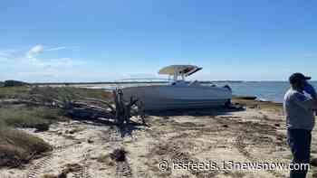 UPDATE: Most agencies end search for missing boater after abandoned vessel found on beach in Hampton