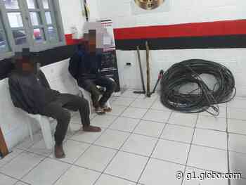 Bandidos são presos em flagrante por furto de fiação elétrica em Bertioga - g1.globo.com