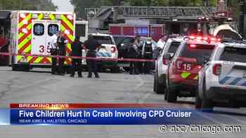 1 in custody after 5 kids, Chicago police officer injured in Back of the Yards car crash on South Side, department says - WLS-TV
