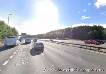 Traffic stopped on M6 after car overturns