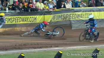 Speedway GP Germania - La moto si impenna e il volo è spettacolare, rivivi il crash di Madsen - Eurosport IT