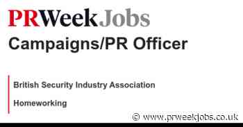 British Security Industry Association: Campaigns/PR Officer