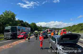FW Sankt Augustin: Verkehrsunfall mit drei Verletzten auf Autobahn A3