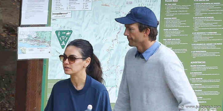 Ashton Kutcher & Mila Kunis Head Out for an Afternoon Hike in Santa Barbara