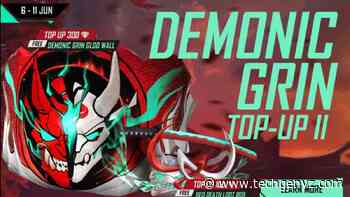 Free Fire Demonic Grin Top-up ll (2): Get a free Demonic Grin Gloo wall and Loot box - TechGenyz