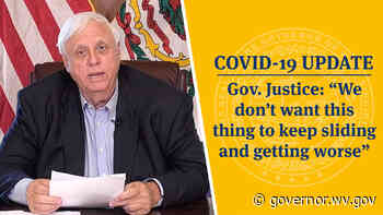 COVID-19 UPDATE: Gov. Justice: “We don't want this thing to keep sliding and getting worse” - Governor Jim Justice