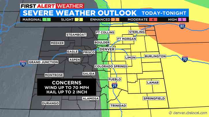 Colorado Weather: Severe Thunderstorms Possible On Tuesday
