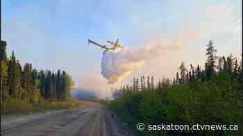 Favourable wind conditions help shield Sask. community from wildfire