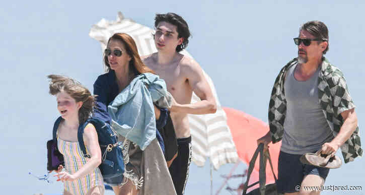 Julia Roberts & Ethan Hawke Film New Netflix Thriller 'Leave the World Behind' at the Beach