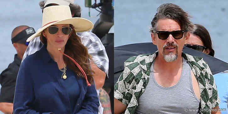 Julia Roberts & Ethan Hawke Get to Work on the Set of Their New Netflix Thriller 'Leave the World Behind'