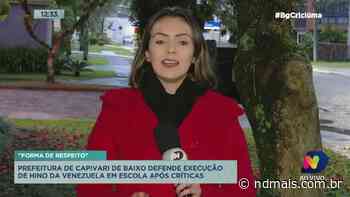 Prefeitura de Capivari de Baixo defende execução de hino da Venezuela em escola após críticas - ND Mais