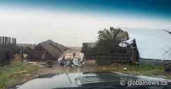Farms damaged in southeast Alberta following suspected funnel cloud