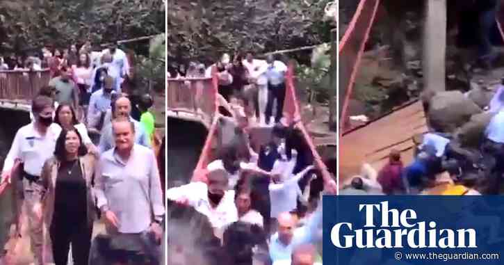 Dozens tumble as Mexican footbridge collapses during opening ceremony
