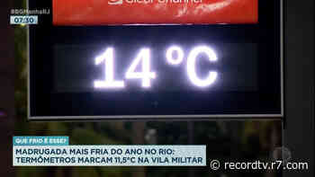 Com 11,5°C, Rio de Janeiro Registra menor temperatura do ano - recordtv.r7.com