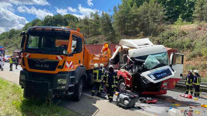 Schwerer Lkw-Unfall auf A63 bei Sembach - SWR Aktuell