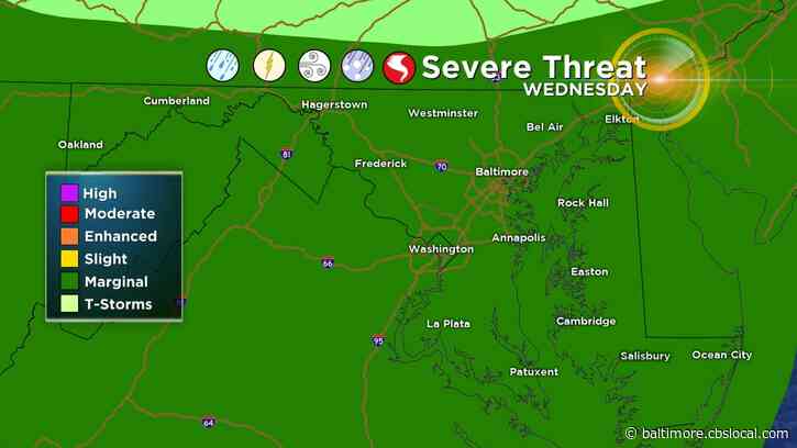 Maryland Weather: Breezy & Humid With Storms Likely Later On