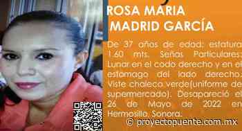 Buscan a Rosa María, desaparecida desde el 26 de mayo en Hermosillo - Proyecto Puente