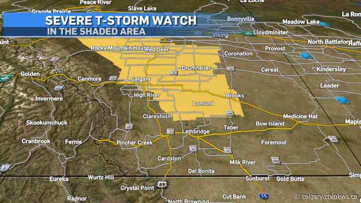Severe thunderstorm watches issued for Calgary and neighbouring areas