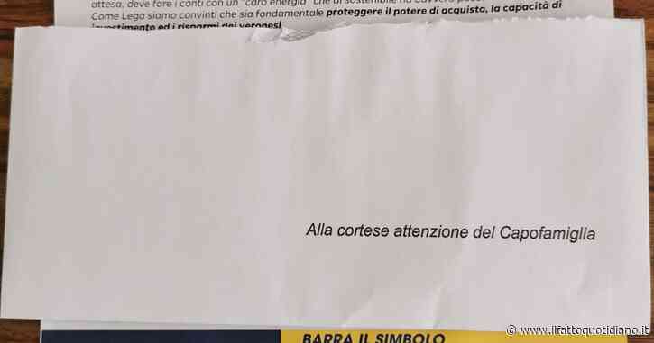 Verona, la Lega scrive ai “capofamiglia” per chiedere di votare Sboarina (Fdi). Proteste di Pd e Azione: “Ignoranti, umiliano le donne”
