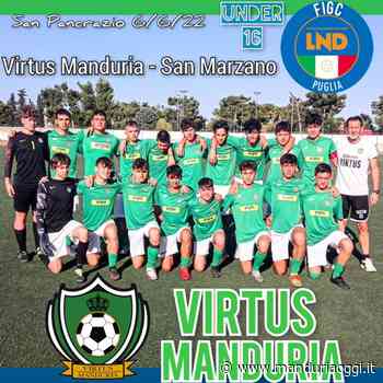 ALLIEVI PROVINCIALI - La Virtus Manduria batte anche il San Marzano e conclude al primo posto il girone - ManduriaOggi