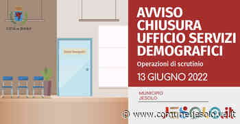 Chiusura ufficio Servizi Demografici - Comune di Jesolo