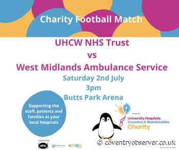 University Hospitals Coventry and Warwickshire NHS Trust lacing their boots for charity football match - Coventry Observer