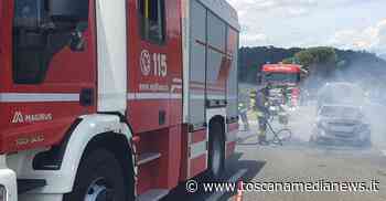 Scappa dall'auto in fiamme sul raccordo - Toscana Media News