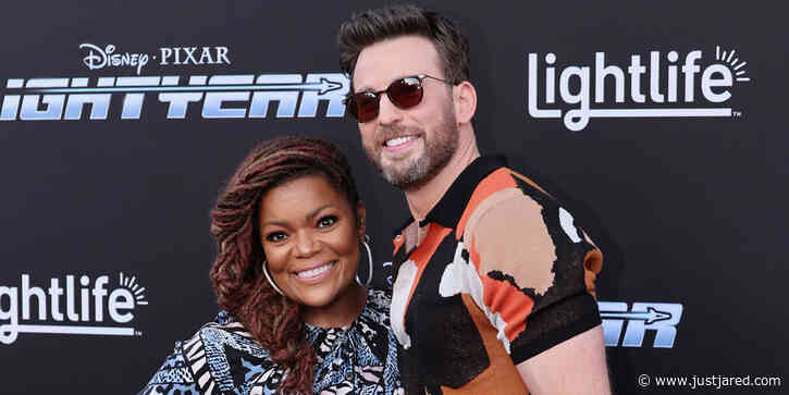 Chris Evans Meets His 'Twitter Girlfriend' Yvette Nicole Brown at 'Lightyear' Premiere