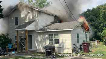 Family displayed following fire in Chesapeake