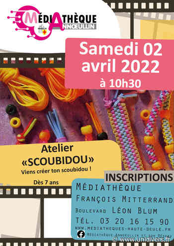 Atelier Scoubidou Médiathèque François Mitterrand – Annoeullin samedi 2 avril 2022 - Unidivers