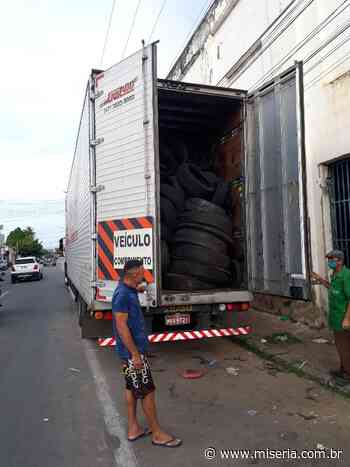 Em maio, Juazeiro encaminhou cerca de 60 toneladas de pneus para reciclagem - Site Miséria