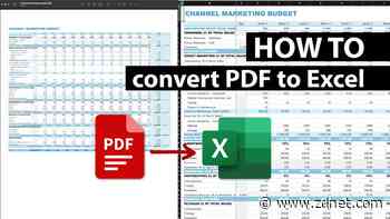 How to convert a PDF to Excel for free