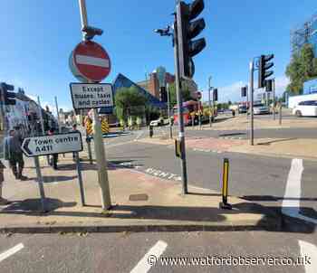 Two cars crash leaving Watford ring road blocked