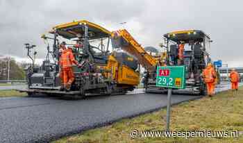 Komend weekend opnieuw groot onderhoud op A1 bij Eemnes - WeesperNieuws