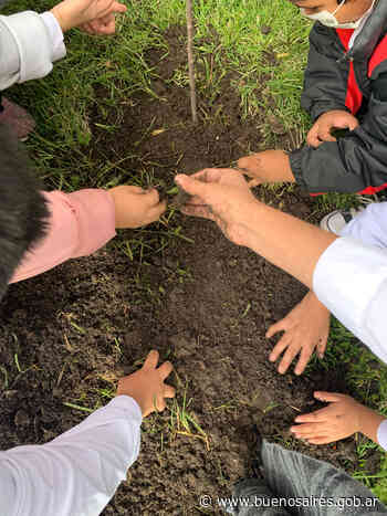 Jornada de plantaciones con alumnos de Parque Chacabuco | Noticias - buenosaires.gob.ar