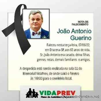 Morador de Dracena João Antonio Guerino falece aos 60 anos - Jornal Interativo