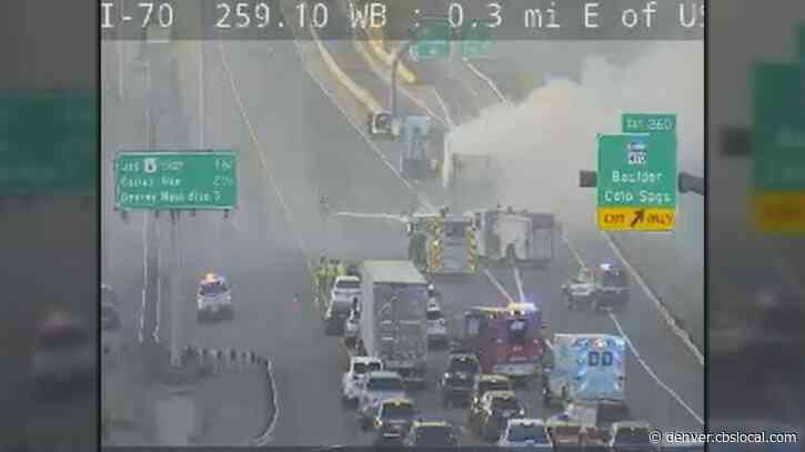 Semi Truck Fire Closes Eastbound Lanes Of I-70 Near C-470