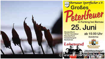 Bernauer Sportfischer laden ein: Peterlfeuer-Fest am 25. Juni