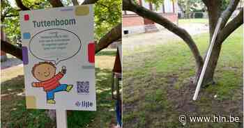 Vandalen vernielen infobord aan tuttenboom | Lille | hln.be - Het Laatste Nieuws