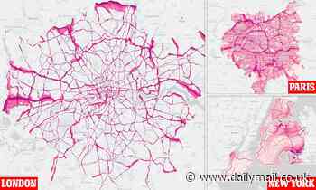 Interactive maps reveal the worst areas for noise pollution in London, New York, and Paris