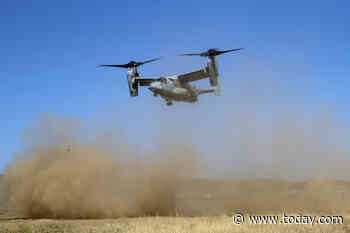 Osprey with five Marines on board crashes in Southern California desert