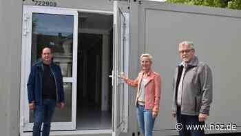 In drei Wochen bezugsfertig: Wohncontaineranlage für Ukraine-Flüchtlinge in Spelle aufgestellt - NOZ