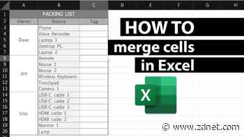 How to merge cells in Excel