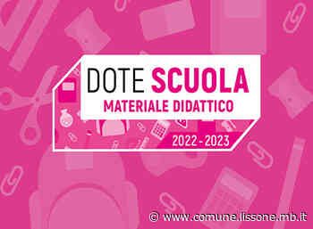 Dote Scuola - Materiale Didattico as 2022/2023 - Comune di Lissone